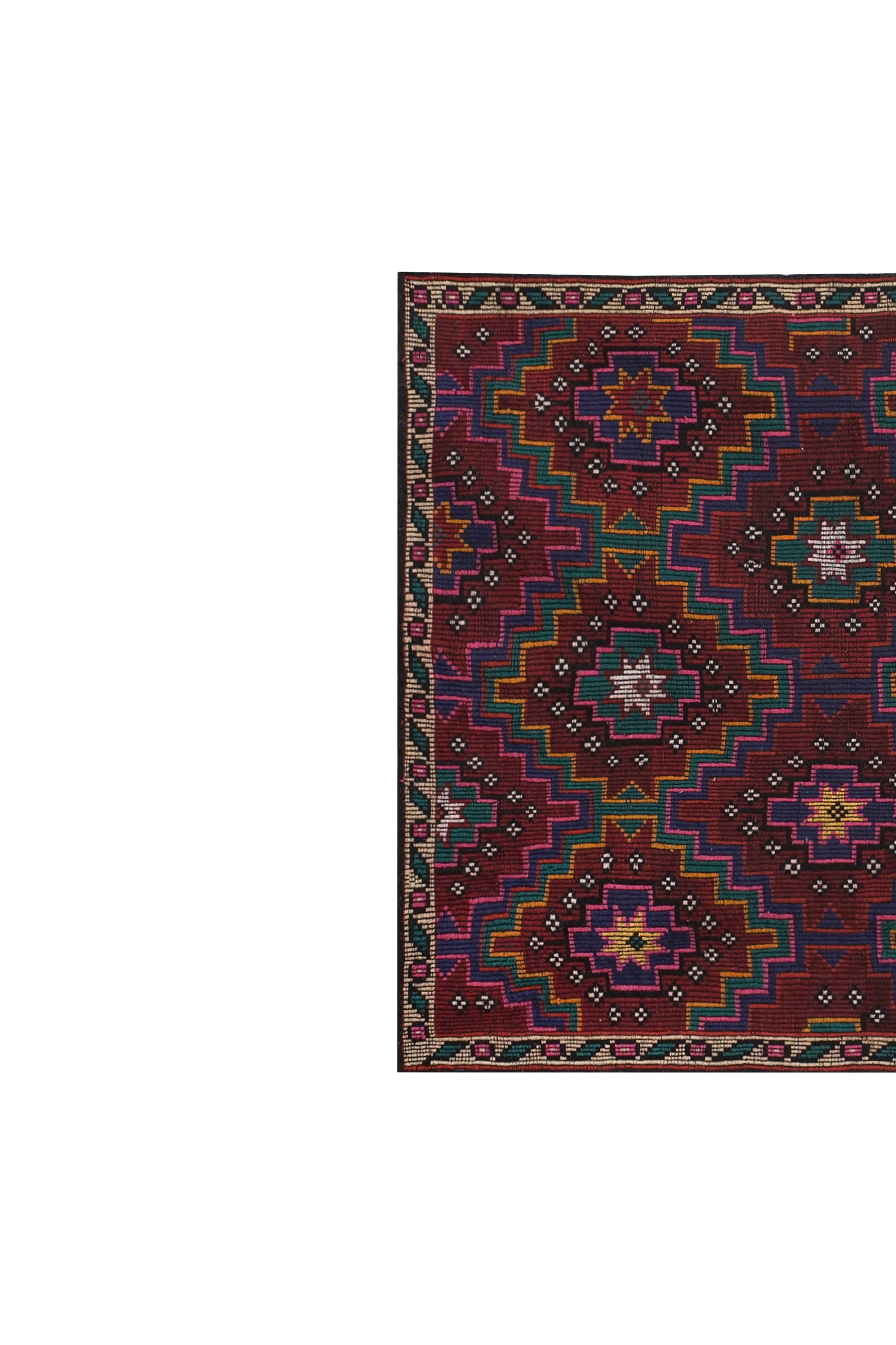Vintage Turkish Kilim Rug 6'2'' x 9'7''