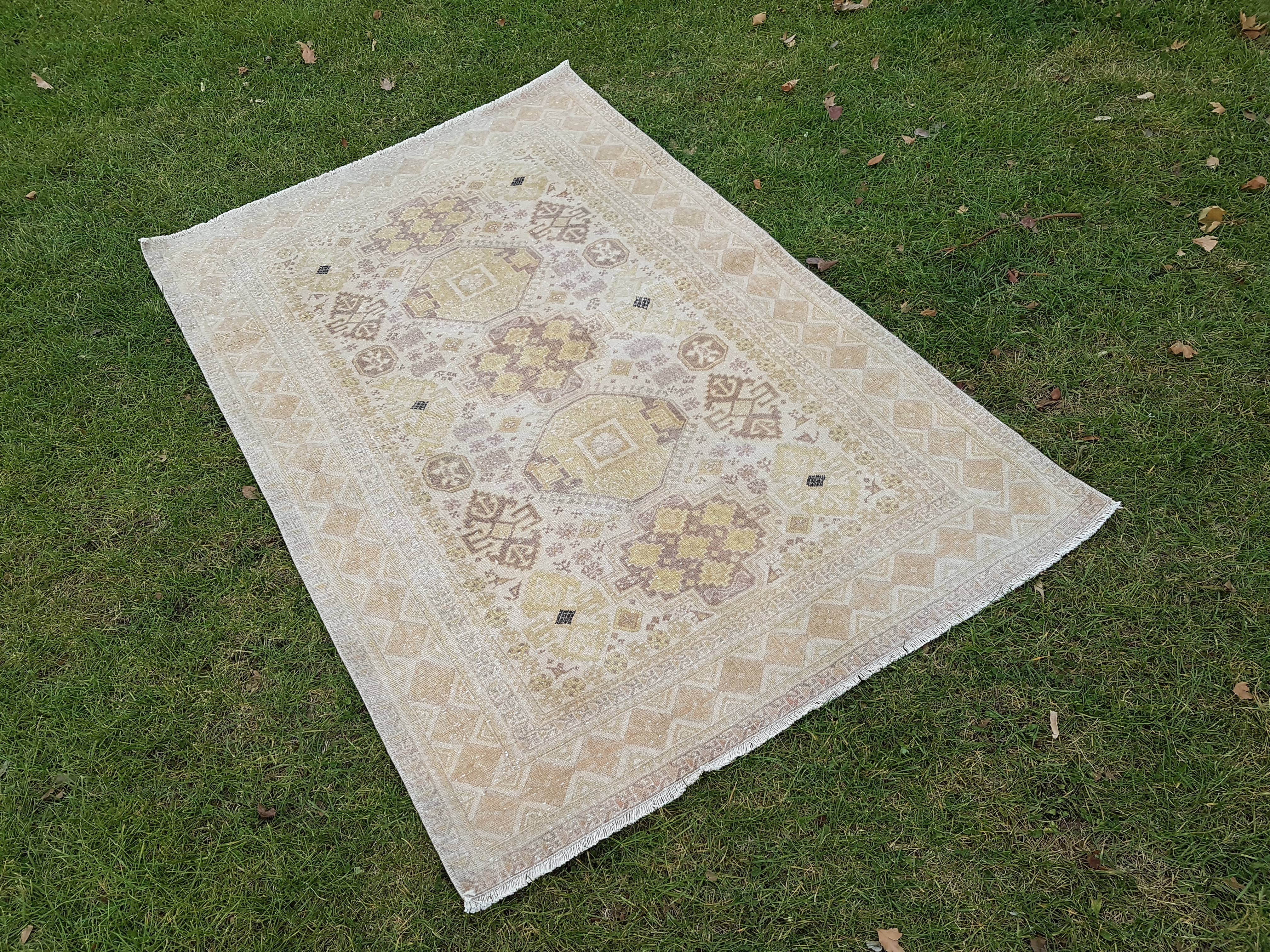 Vintage Oushak Rug 3'7'' x 5'7''