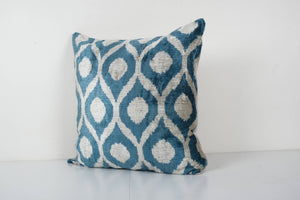 Silk Ikat Velvet Pillow Cover | 23'' x 23''