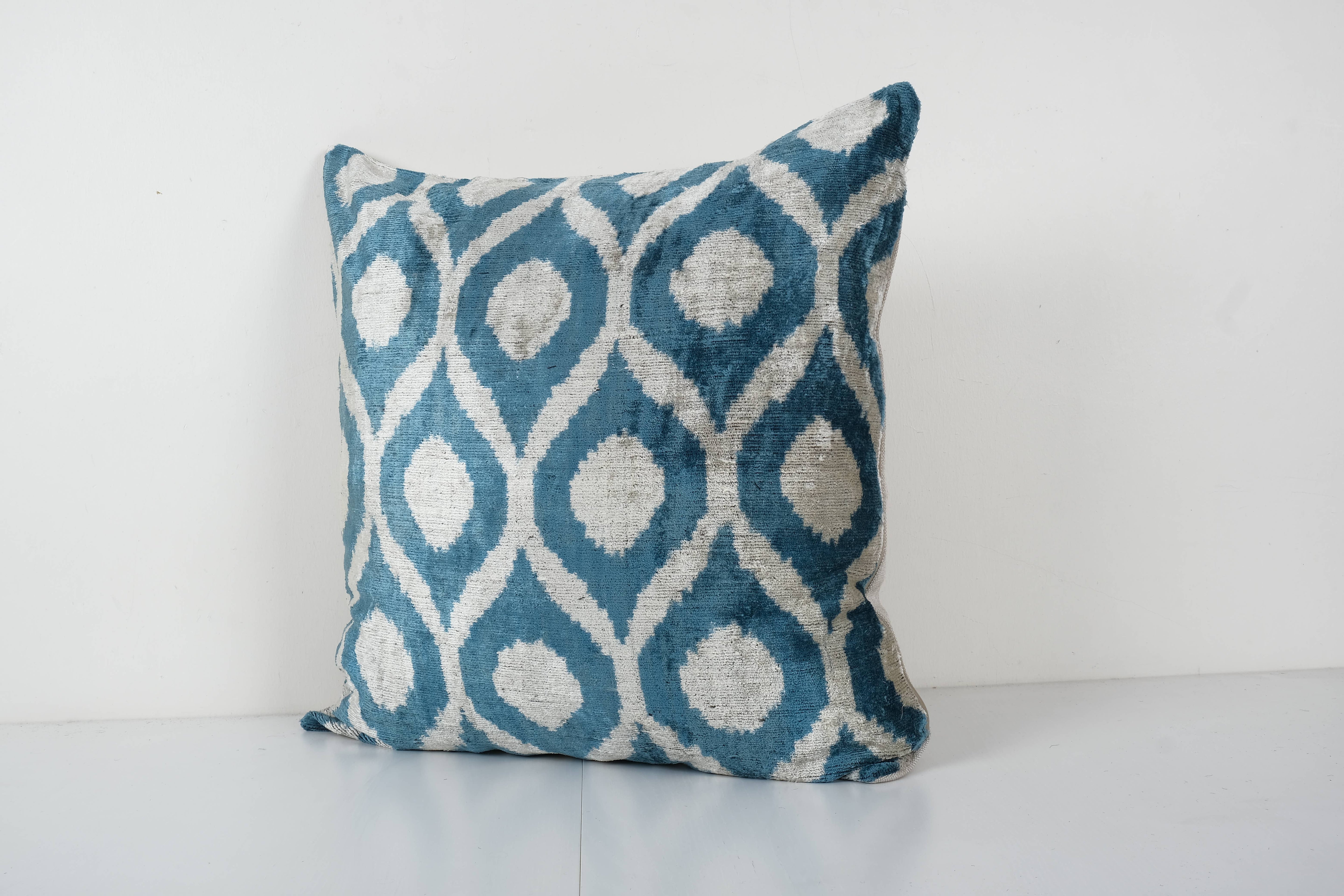 Silk Ikat Velvet Pillow Cover | 23'' x 23''