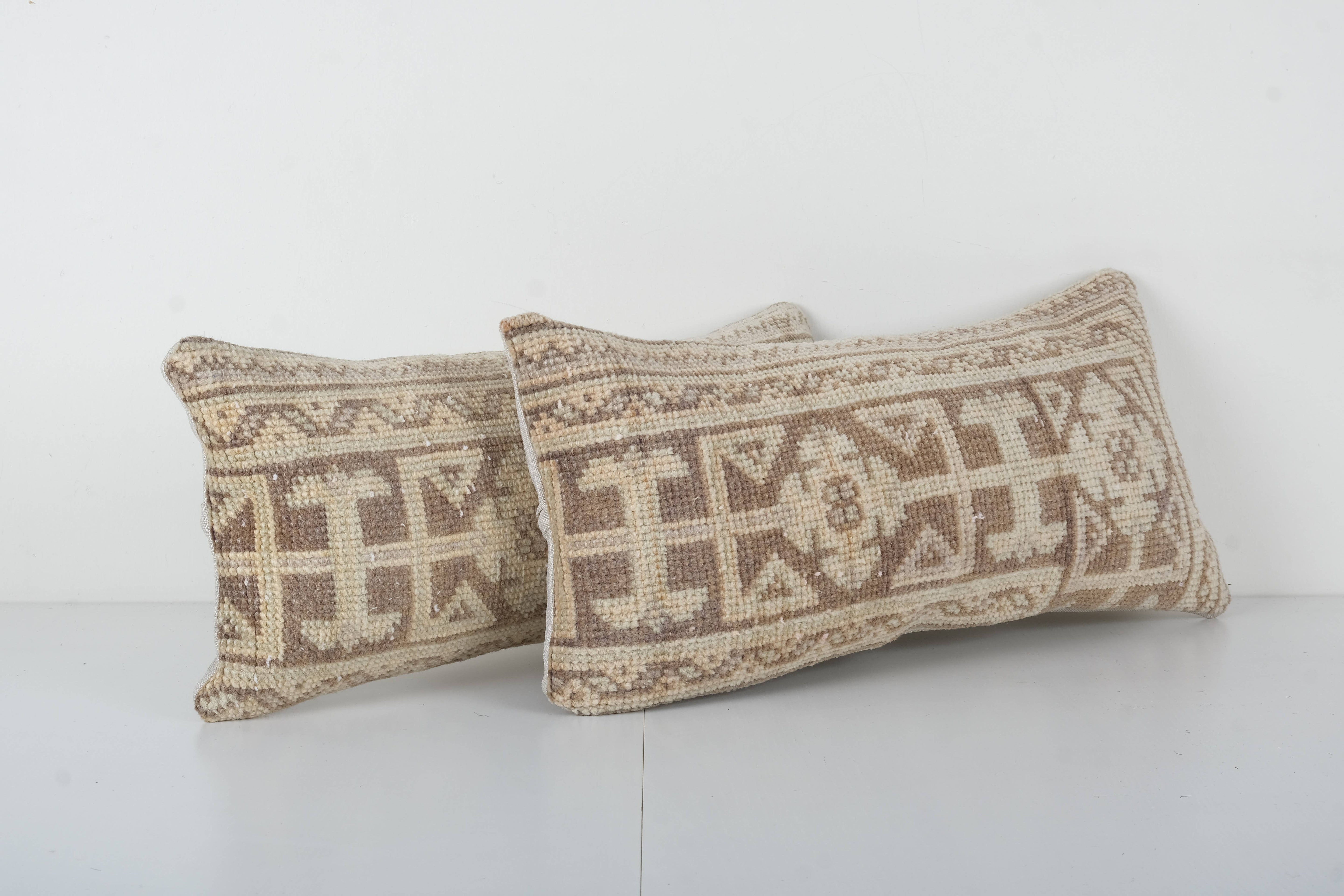 Rug Pillow Cover Set of 2 | 10'' x 22''