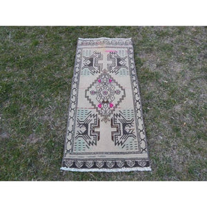 Vintage Turkish Rug 19'' x 40''