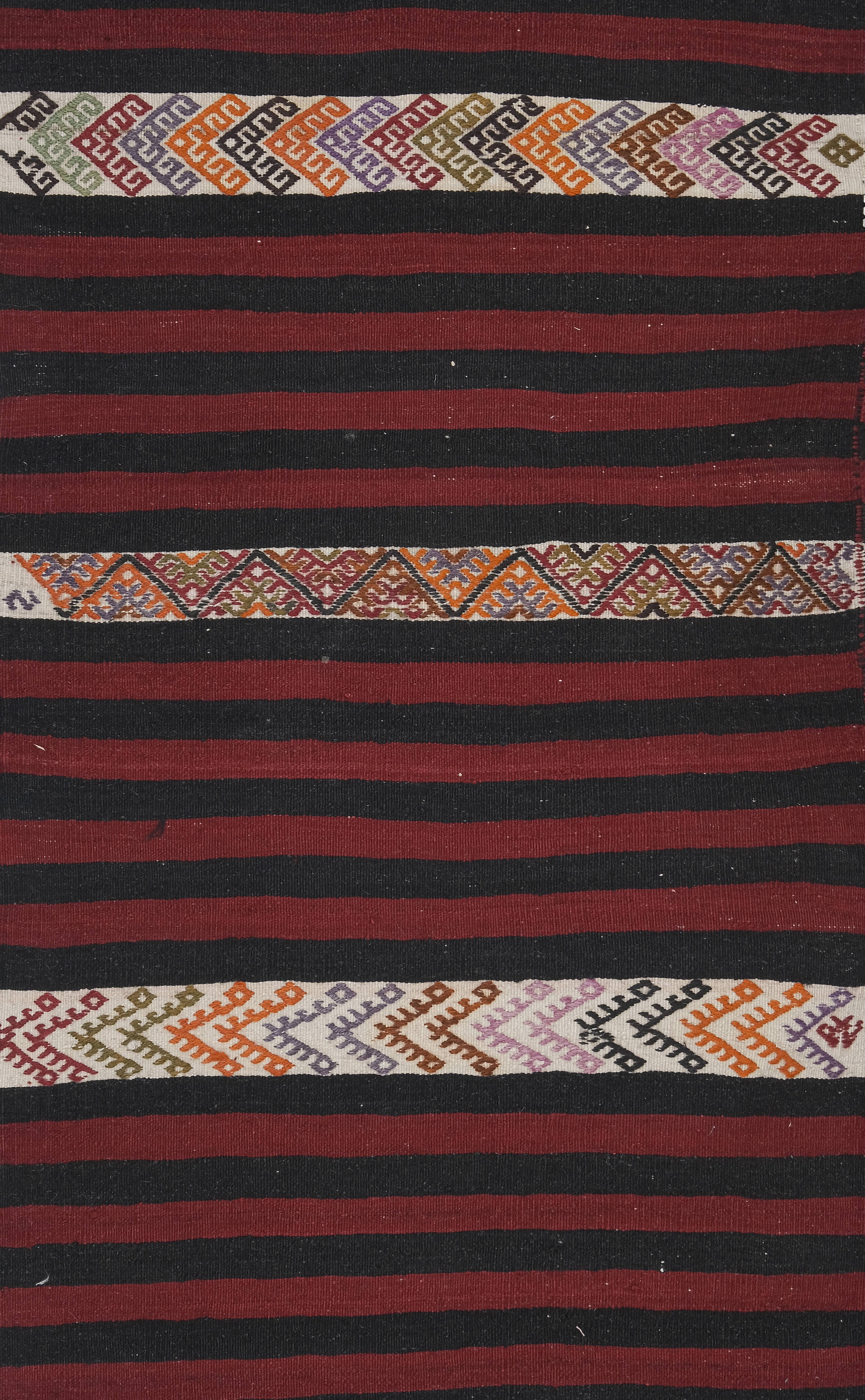 Vintage Turkish Kilim Runner 2'3'' x 10'2''