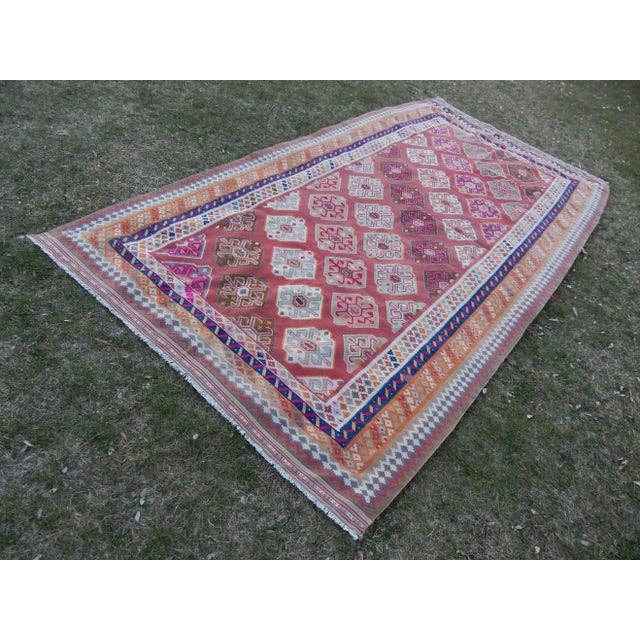 Vintage Turkish Anatolian Kilim Rug 5'1'' x 9'8''
