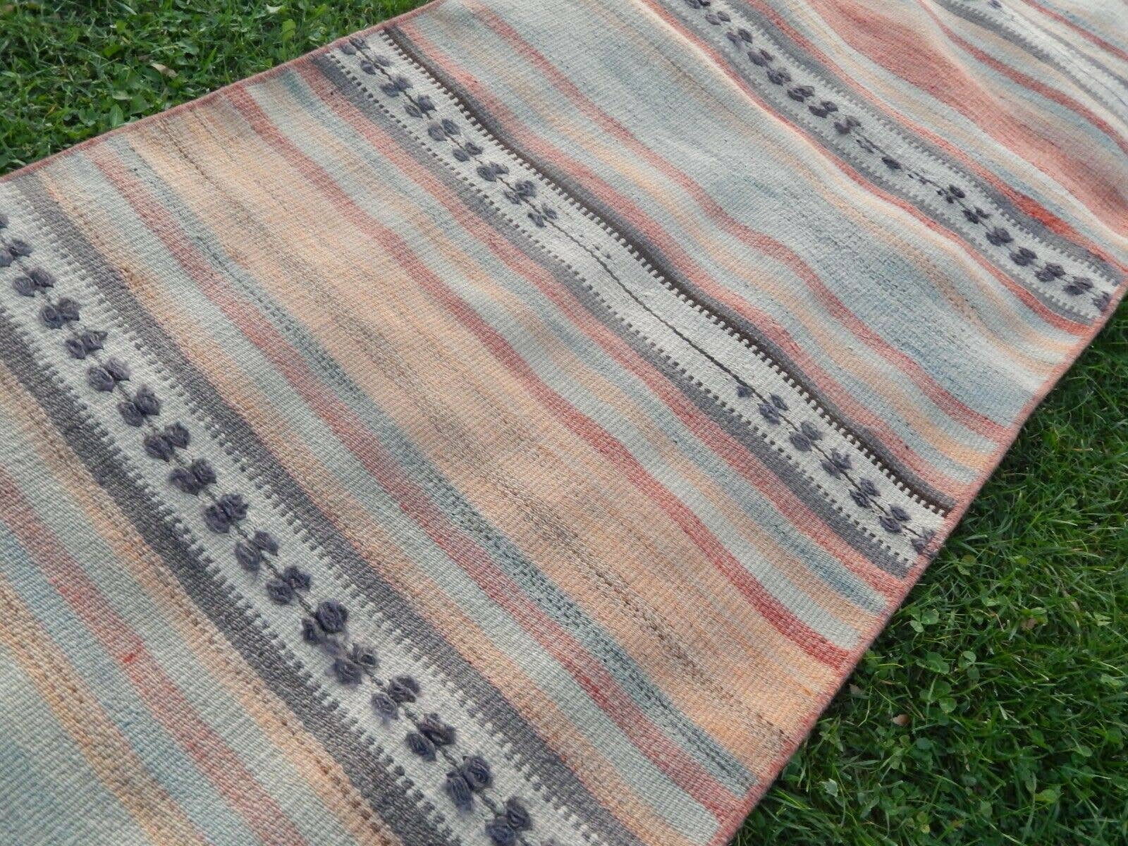 Vintage Turkish Kilim Runner 2'4'' x 8'4''