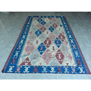 Vintage Turkish Kilim Rug 6'7'' x 9'8''