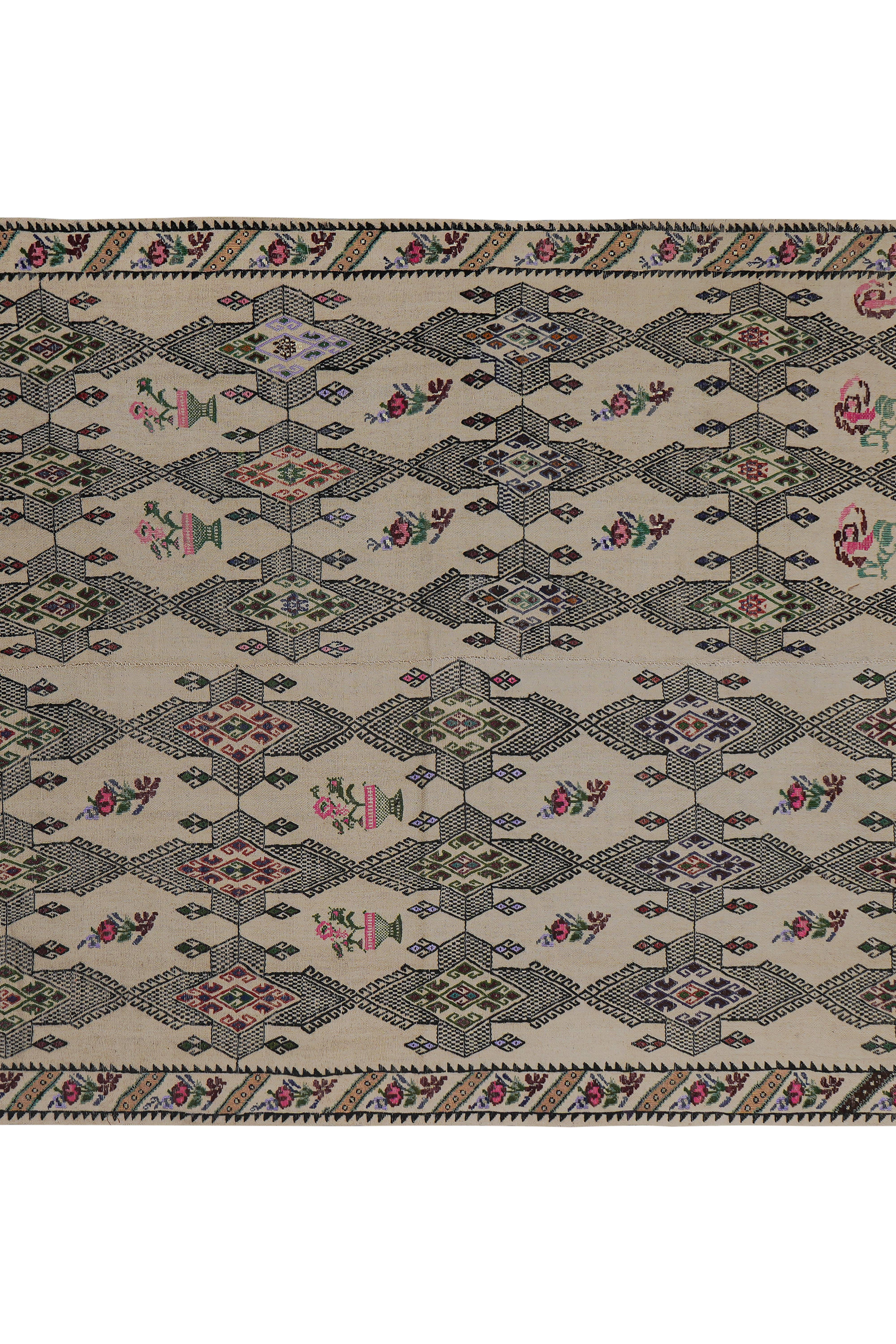Vintage Turkish Kilim Rug 5'6'' x 7'6''
