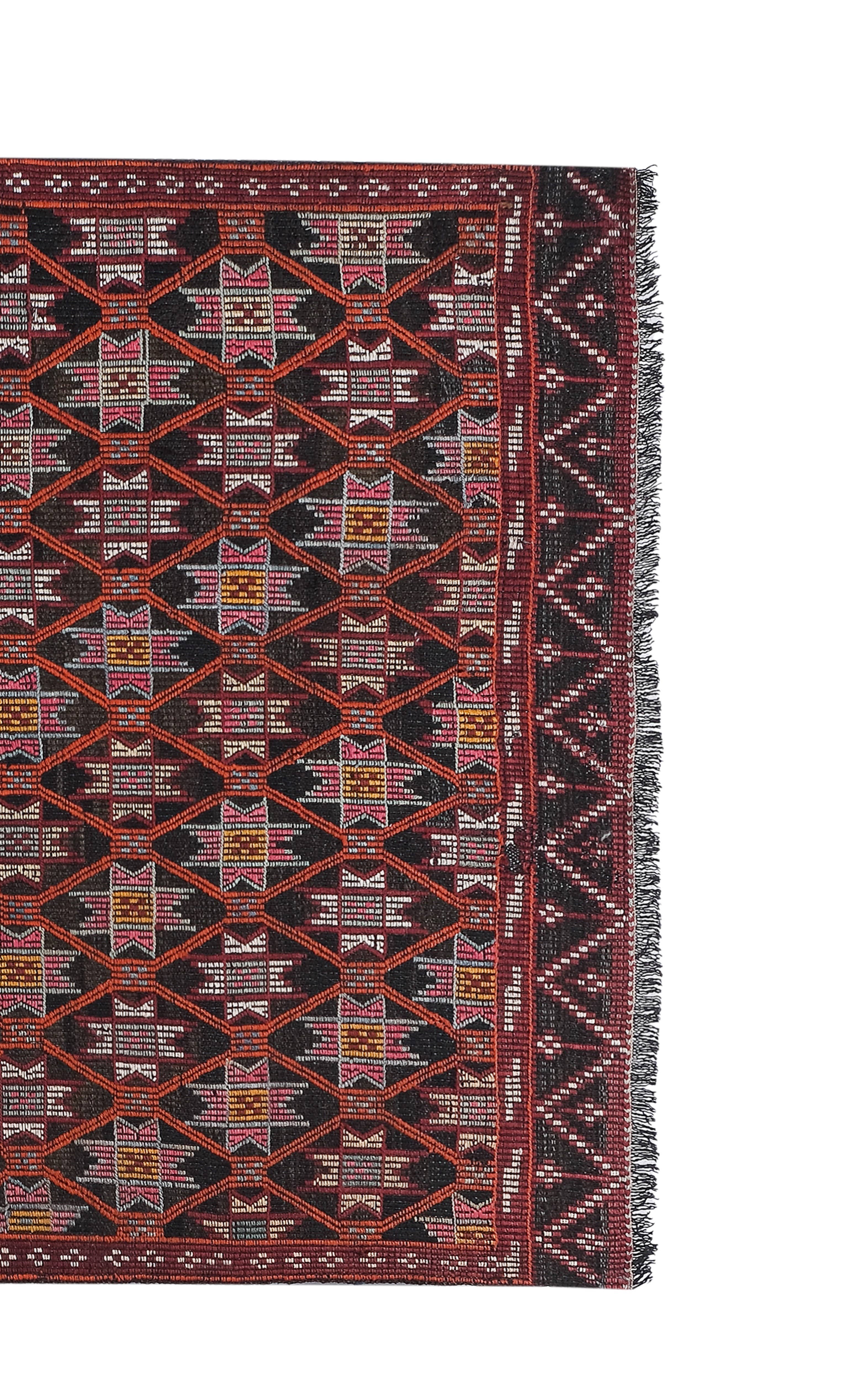 Vintage Turkish Jajim Rug 5'2'' x 8'9''
