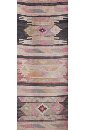 Vintage Turkish Kilim Runner 2'3'' x 22'2''