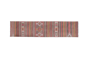 Vintage Turkish Kilim Runner 2'6'' x 11'7''