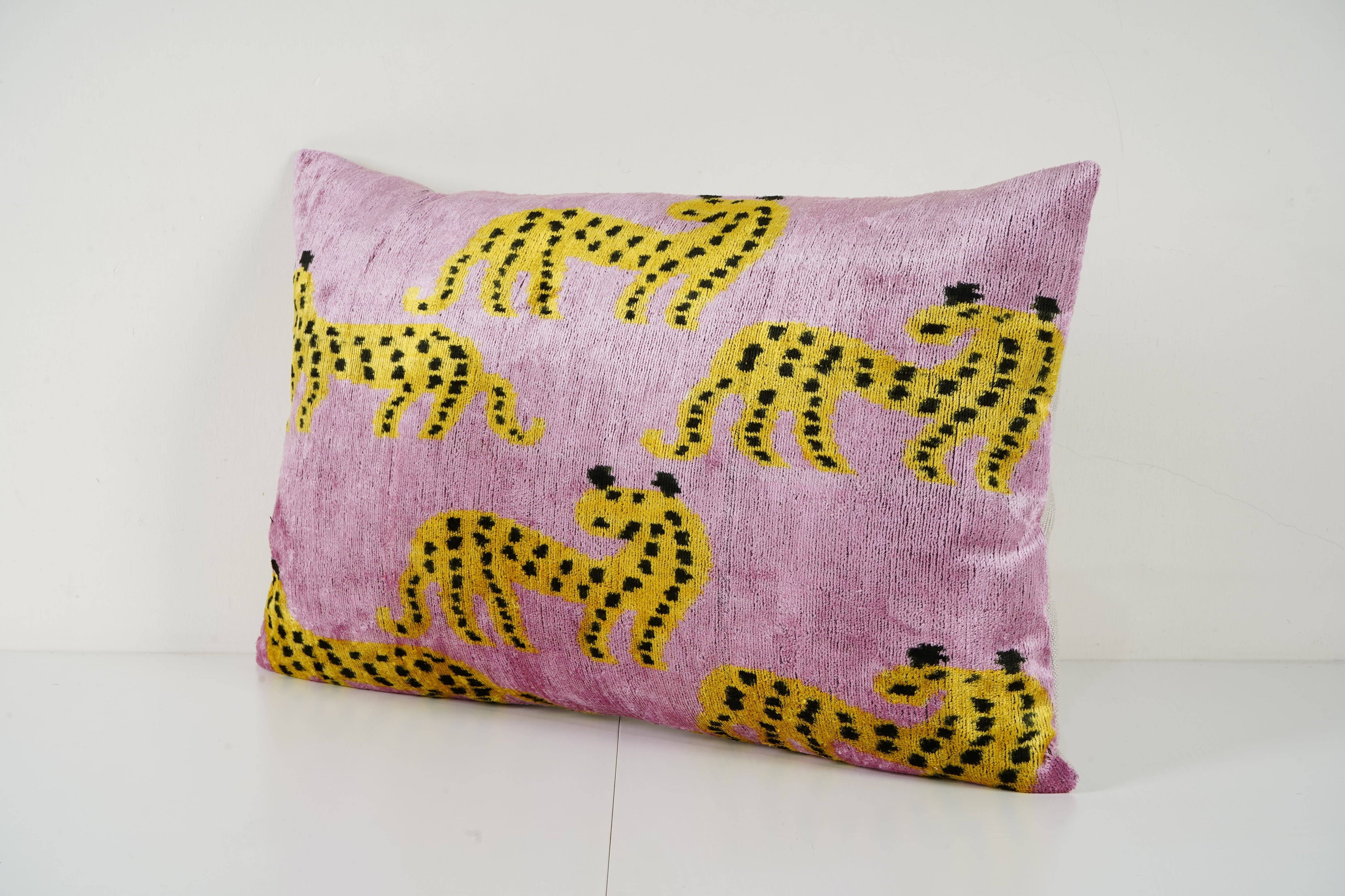 Silk Ikat Velvet Pillow Cover | 16'' x 24''