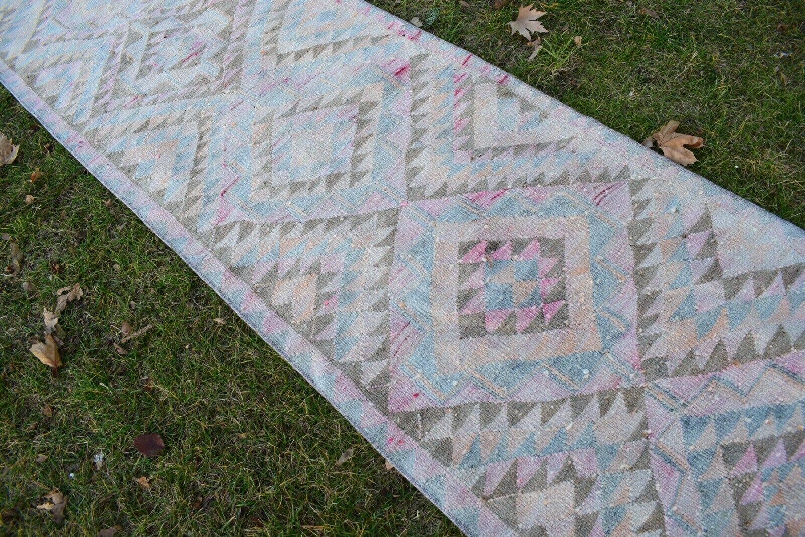 Vintage Herki Kilim Runner 2'6'' x 11'6''