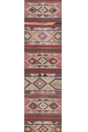Vintage Turkish Anatolian Kilim Runner 2'7'' x 22'6''