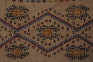 Vintage Turkish Kilim Runner 1'8'' x 14'11''