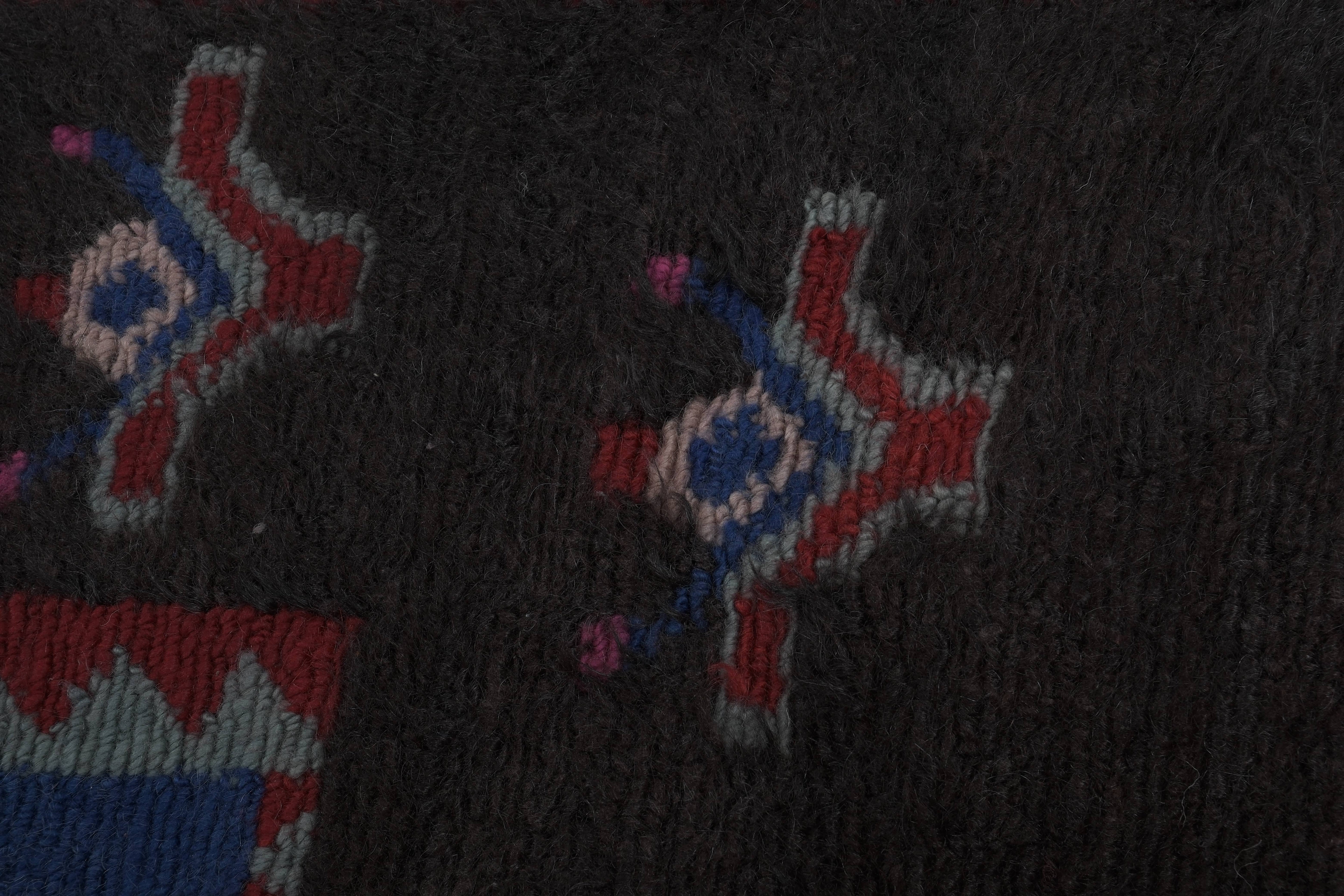 Vintage Turkish Shaggy Rug 40'' x 55''