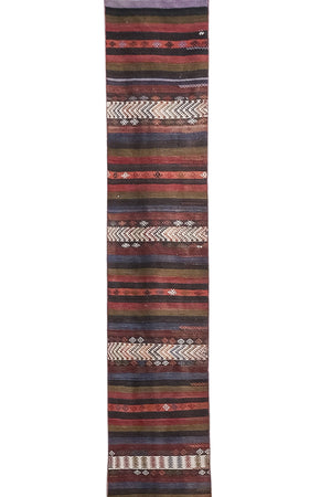 Vintage Turkish Kilim Runner 2' x 25'7''