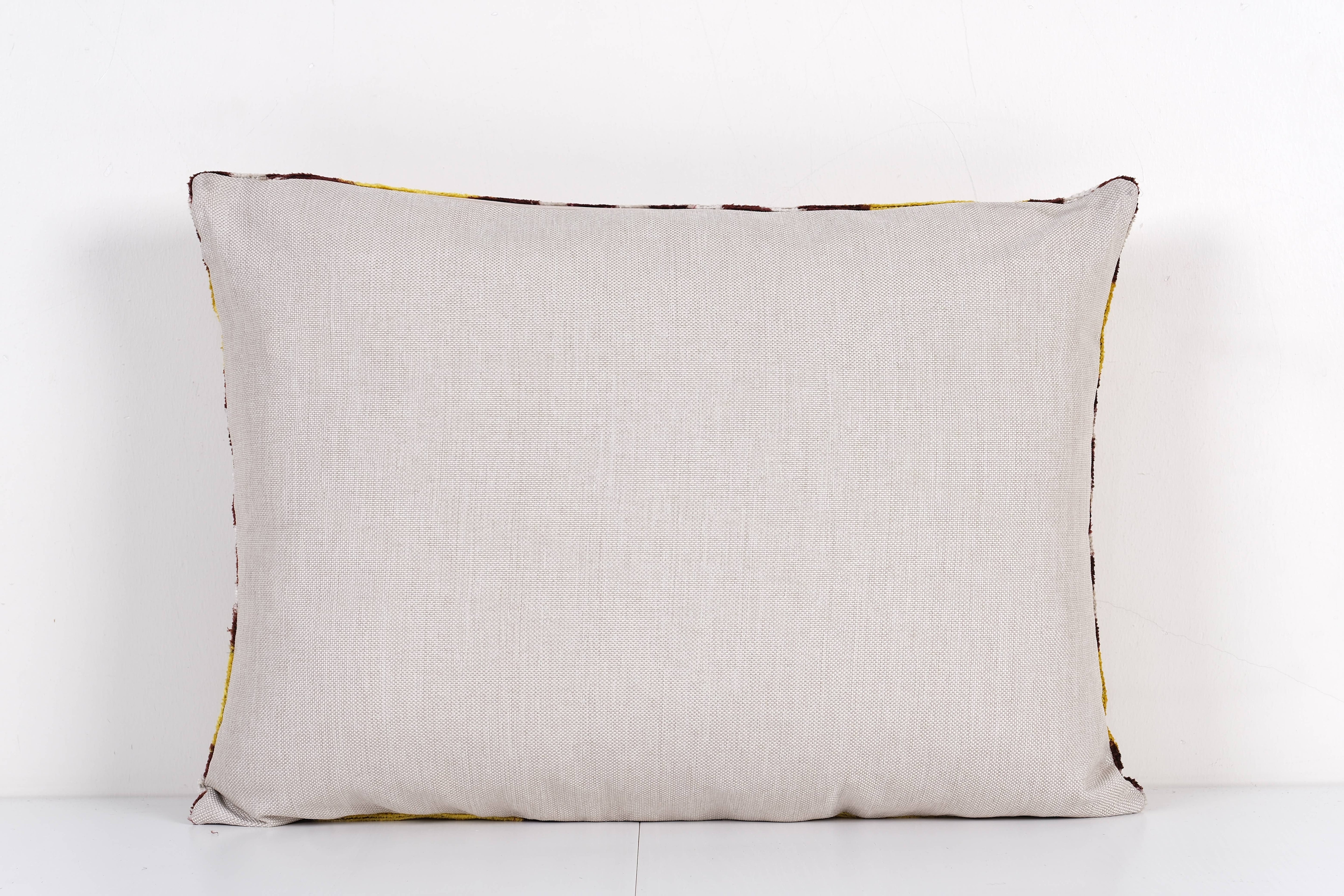 Silk Ikat Velvet Pillow Cover Set of 2 | 17'' x 22''