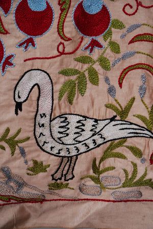 Silk Suzani Wall Hanging & Bedspread 3'4'' x 6'1''