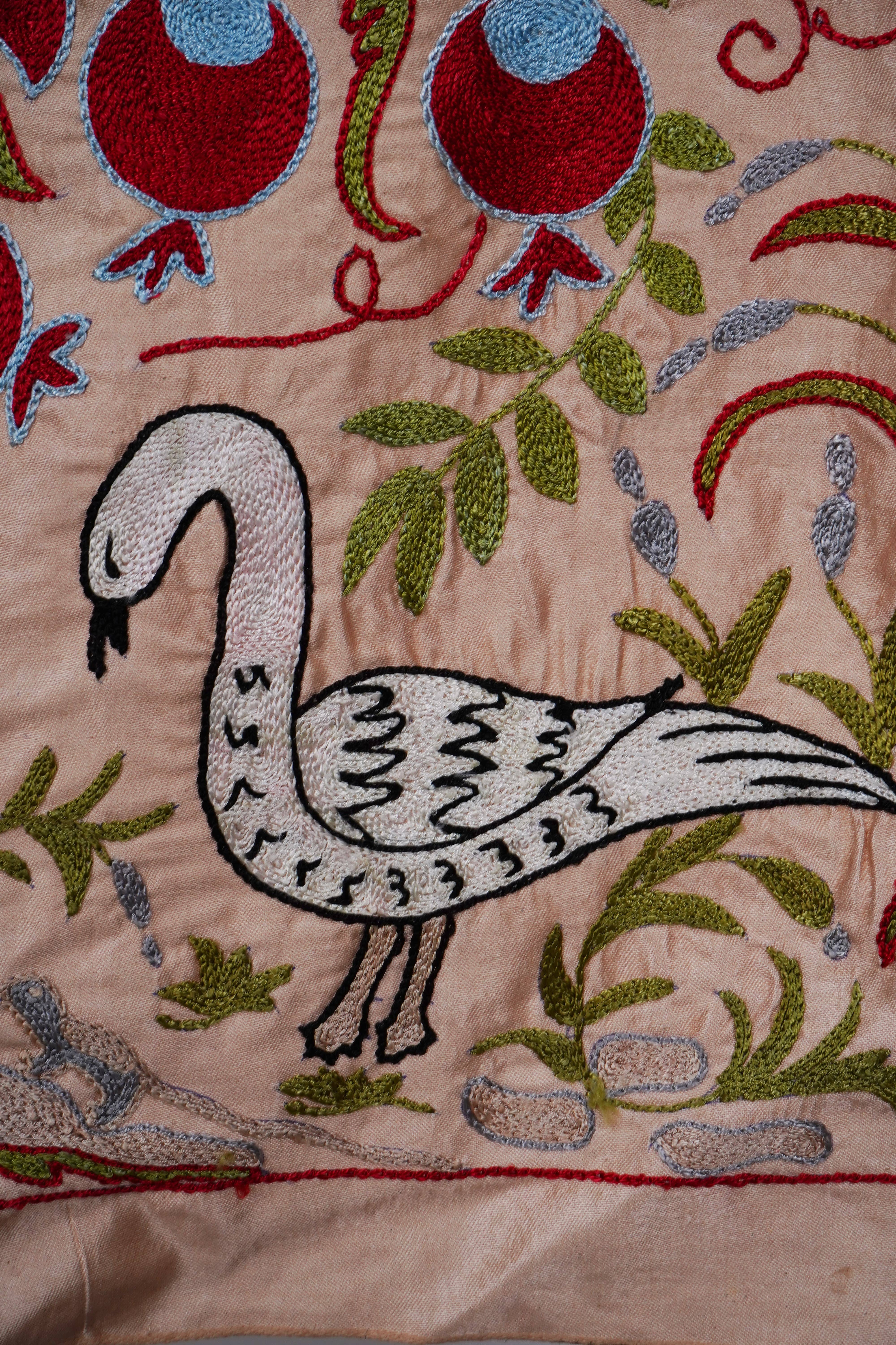 Silk Suzani Wall Hanging & Bedspread 3'4'' x 6'1''
