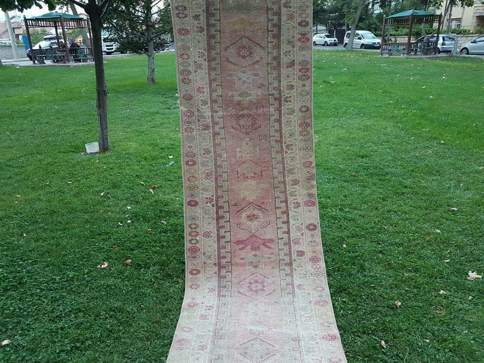 Vintage Kurdish Runner Rug 2'9'' x 13'
