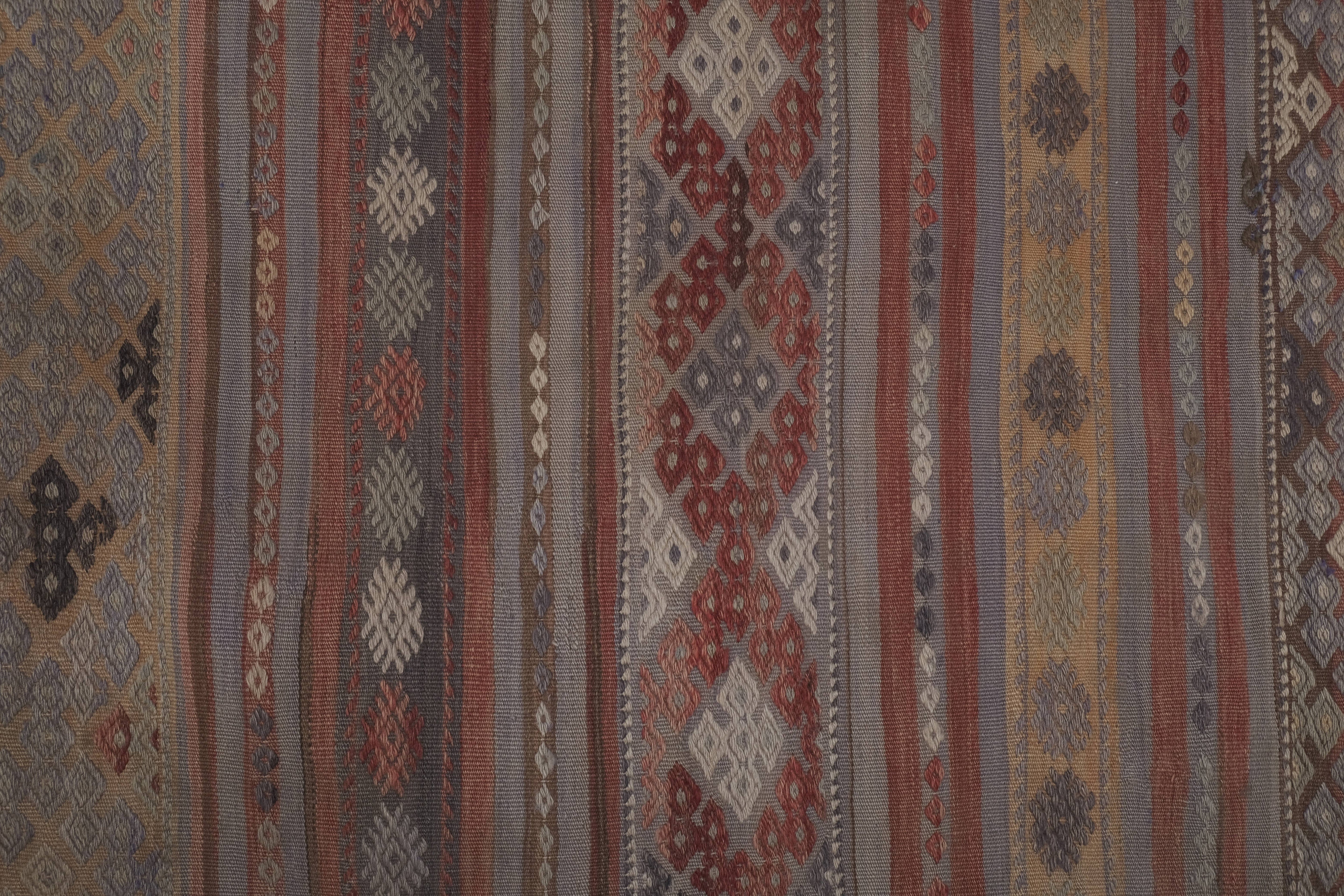 Vintage Turkish Kilim Runner 2'6'' x 10'8''