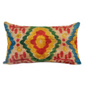 Silk Ikat Patchwork Velvet Pillow Cover | 16'' x 26''