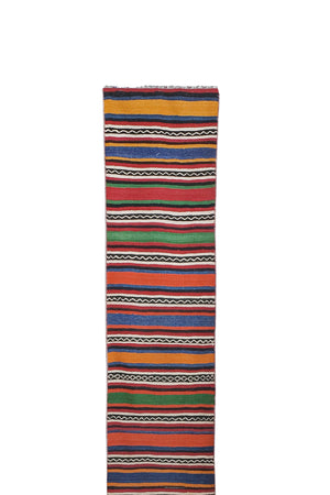Vintage Turkish Kilim Runner 2'1'' x 21'3''
