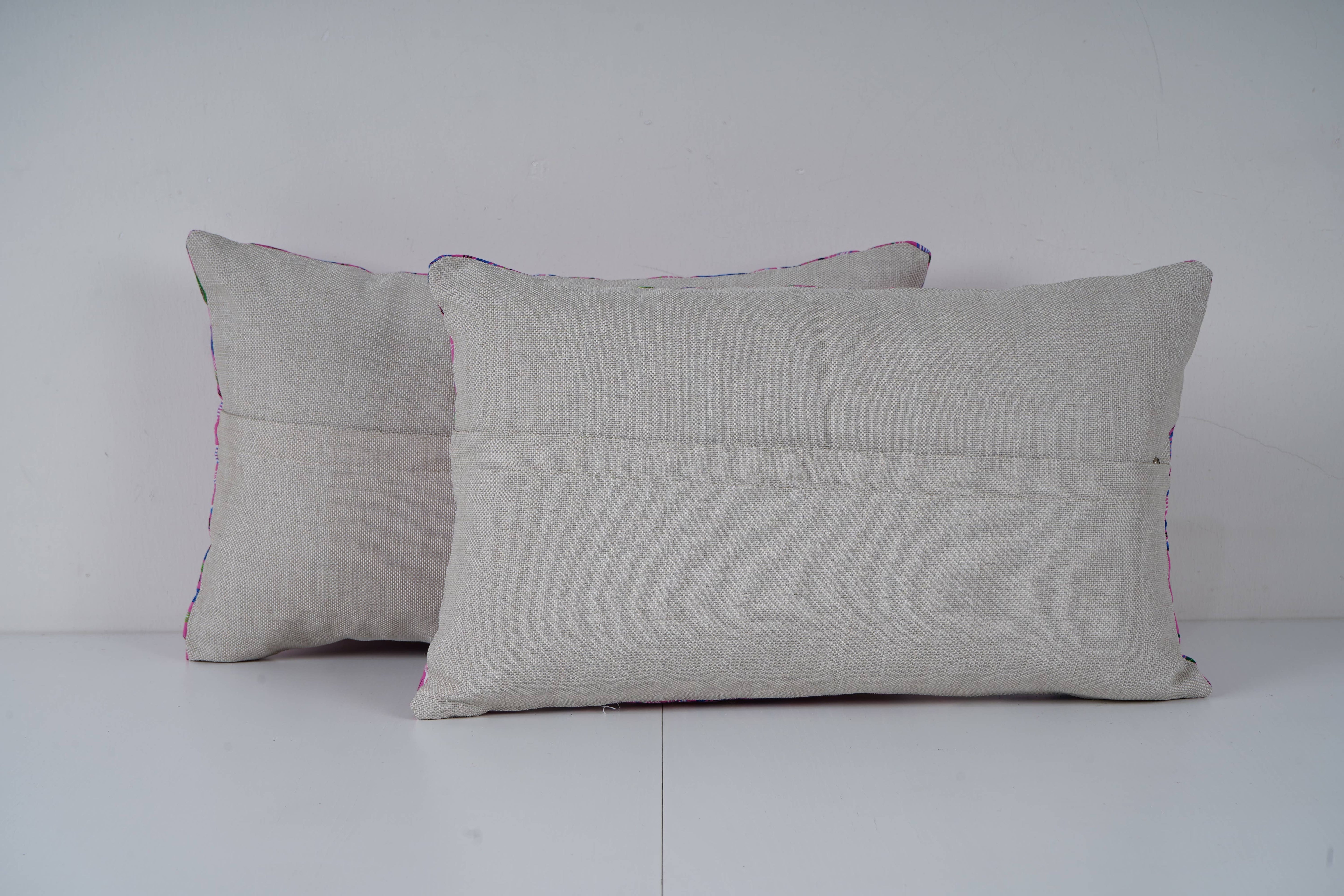 Uzbek Roller Printed Pillow Cover Set of 2 | 11'' x 19''