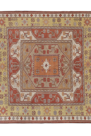 Vintage Milas Oushak Rug 6'2'' x 6'6''