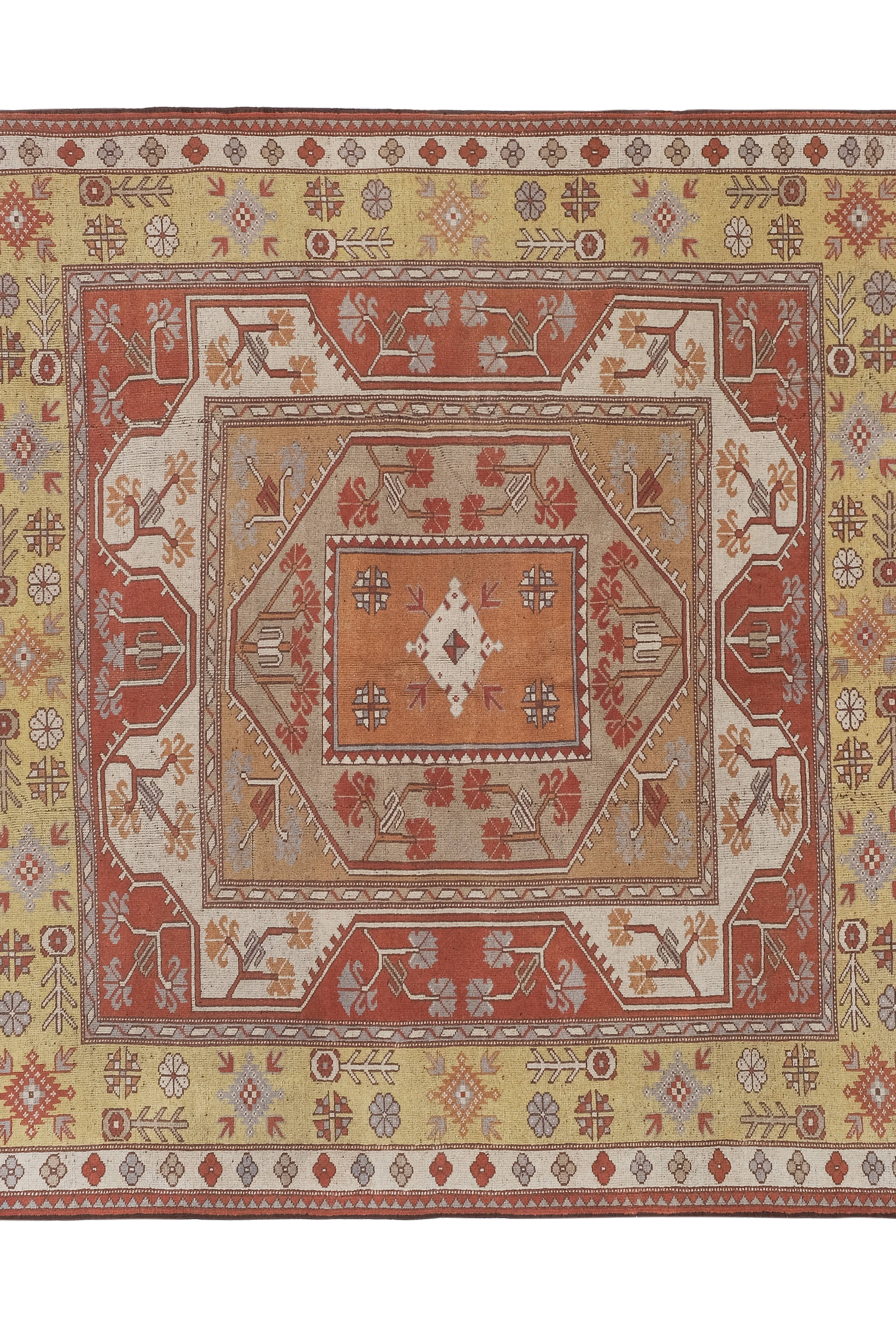 Vintage Milas Oushak Rug 6'2'' x 6'6''