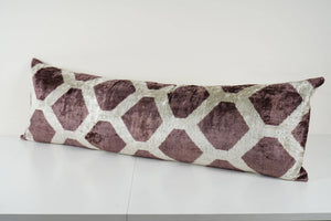 Silk Ikat Velvet Pillow Cover | 16'' x 50''