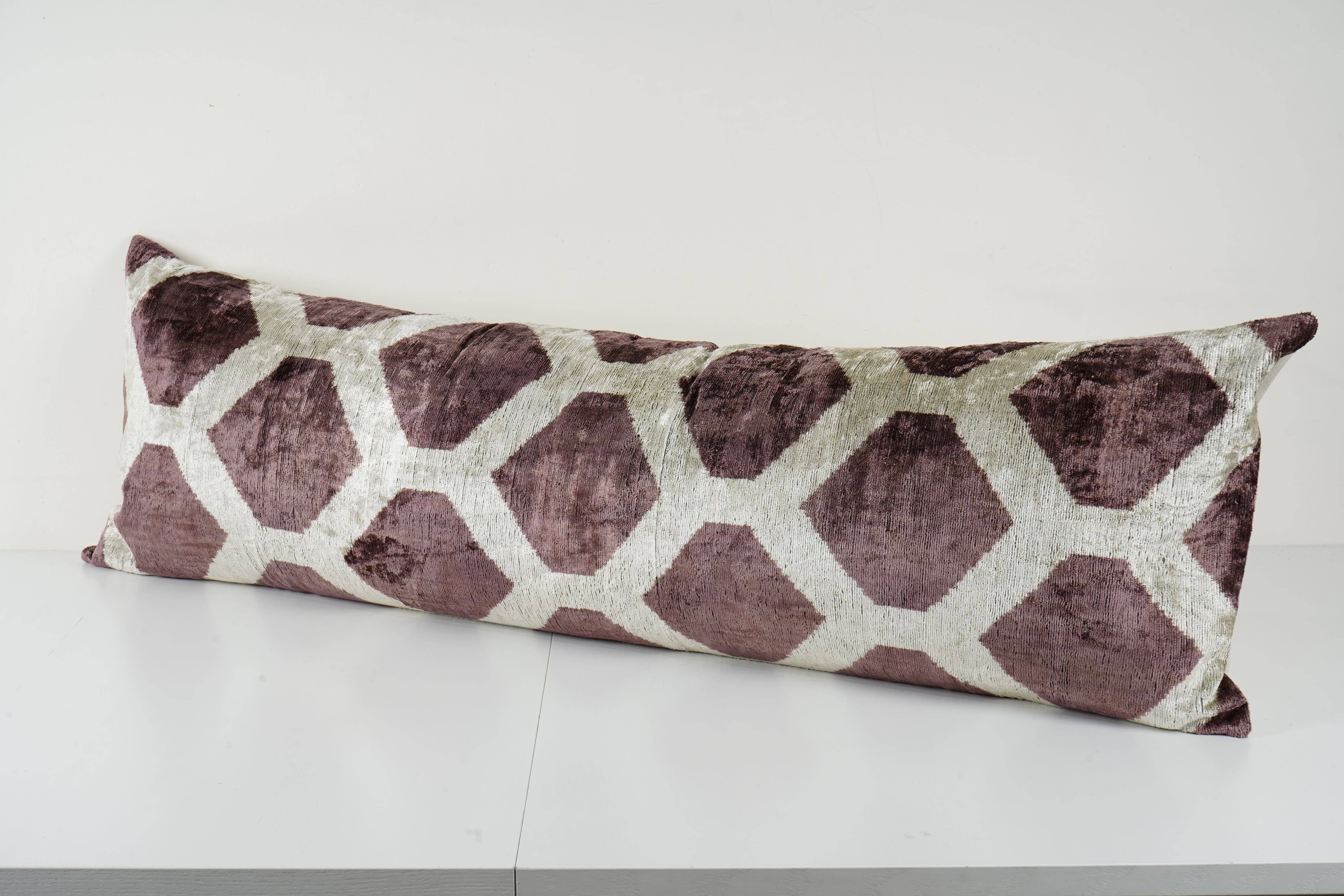 Silk Ikat Velvet Pillow Cover | 16'' x 50''