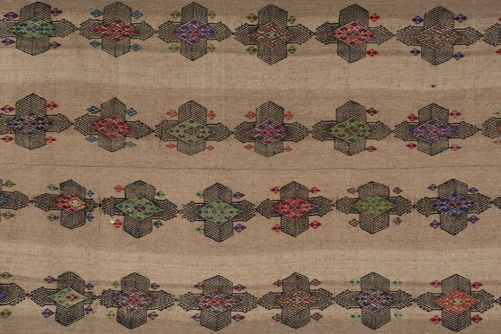 Vintage Turkish Karapinar Kilim Rug 4'7'' x 7'5''