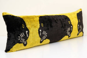 Silk Ikat Velvet Pillow Cover | 16'' x 46''