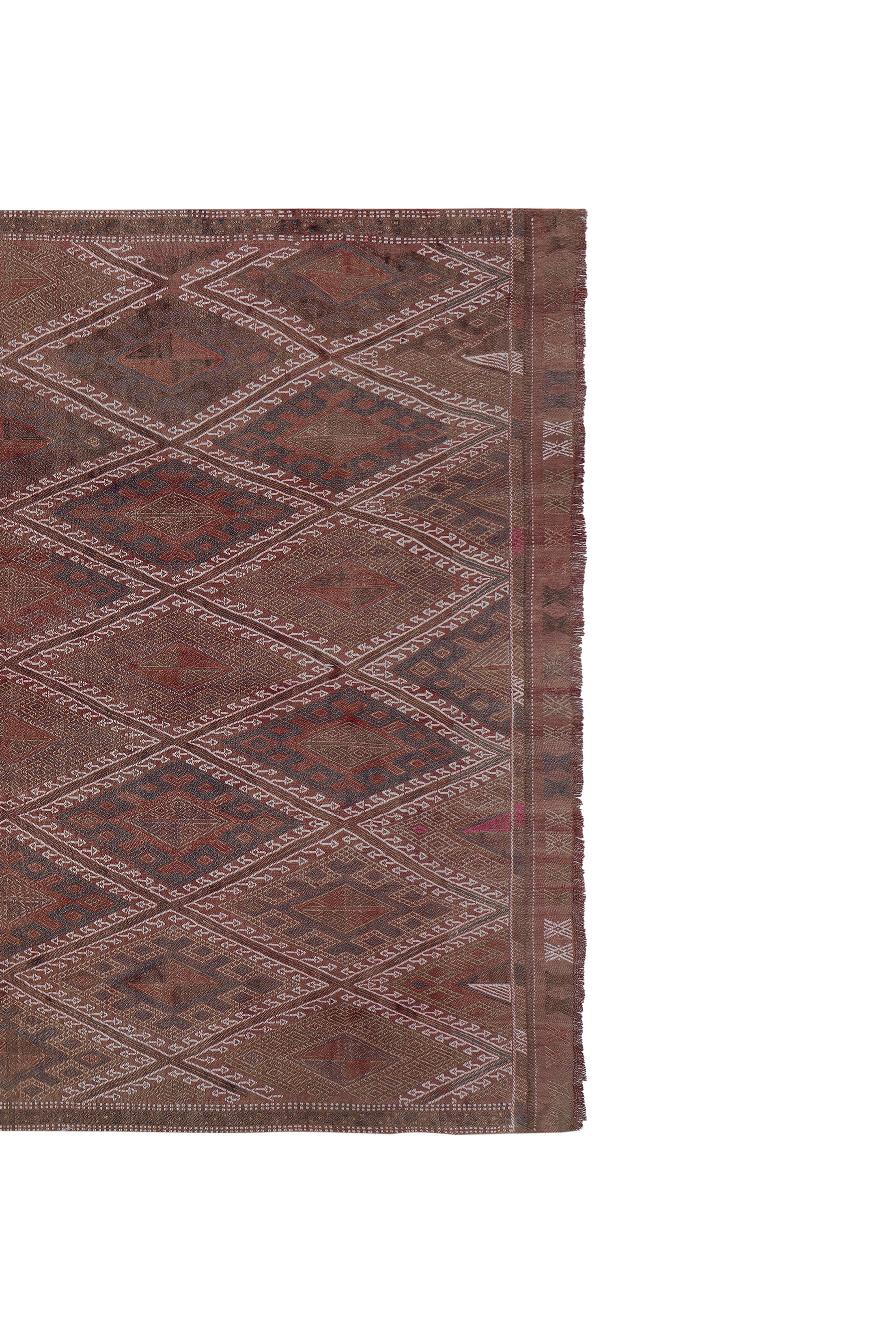 Vintage Turkish Kilim Rug 5'7'' x 7'5''