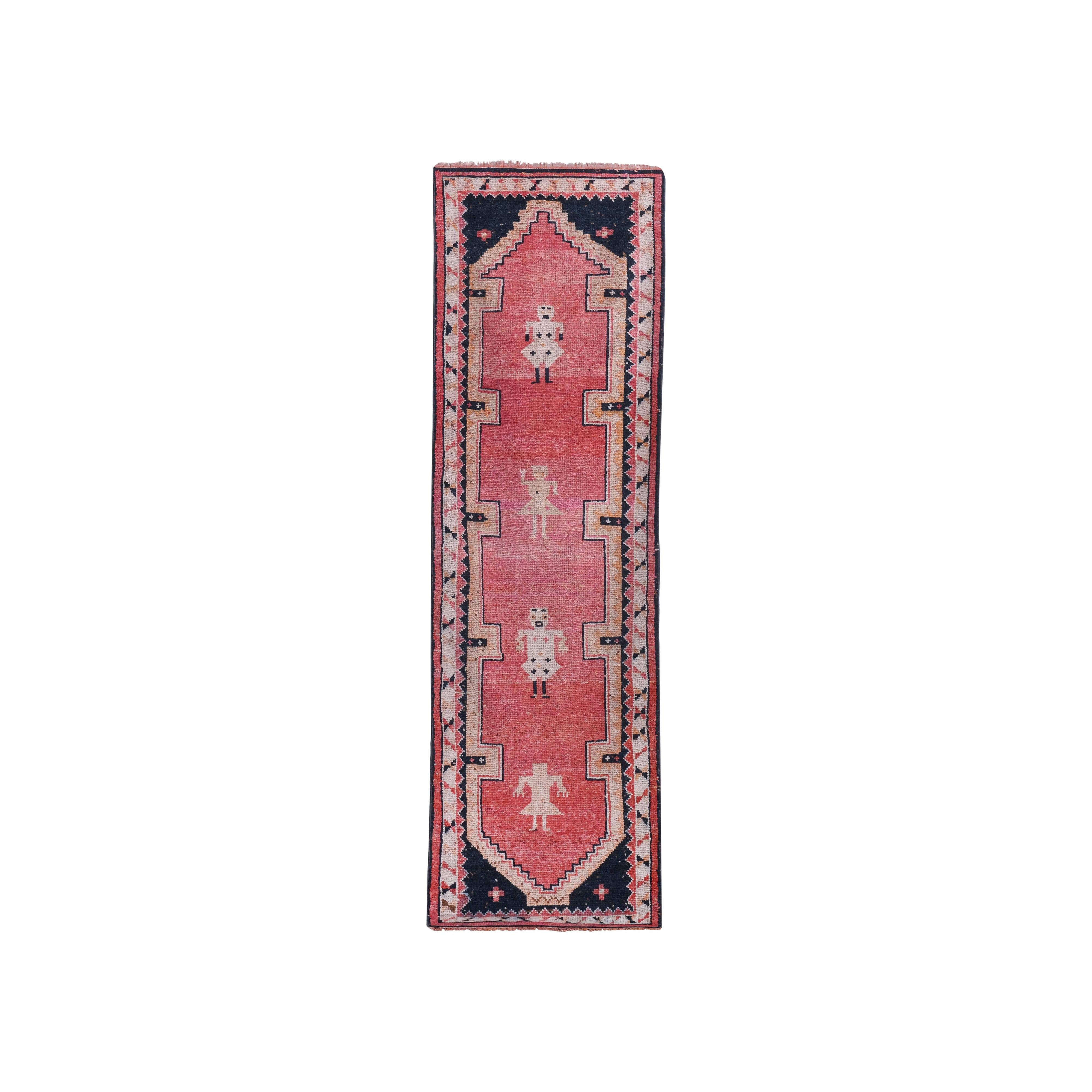 Vintage Turkish Runner Rug 3'2'' x 10'