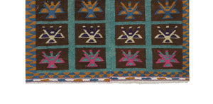 Vintage Turkish Tulu Rug 4'1'' x 4'7''