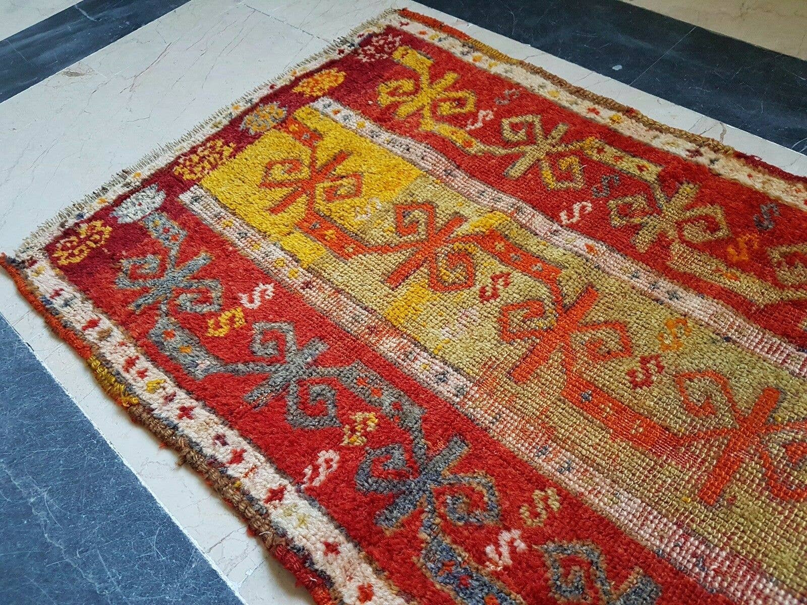 Vintage Anatolian Yastik Rug 22'' x 37''