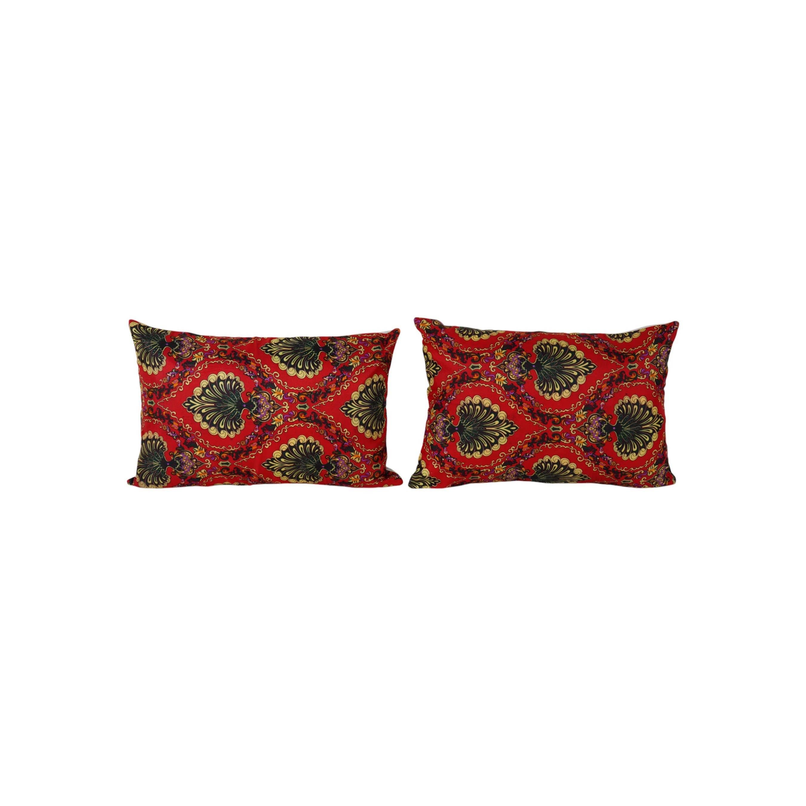 Uzbek Roller Printed Pillow Cover Set of 2 | 15'' x 22''