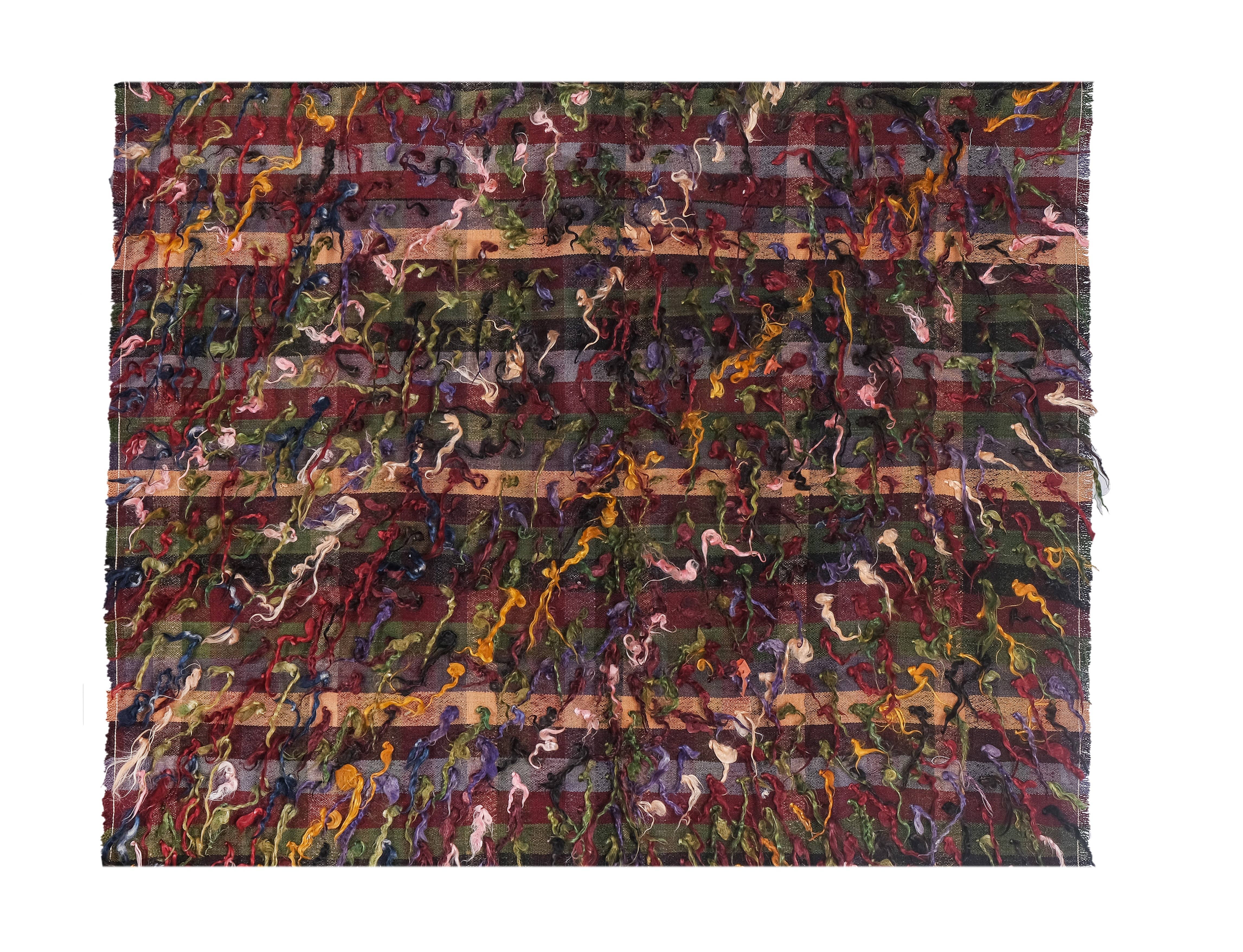 Vintage Turkish Kilim Rug 48'' x 58''