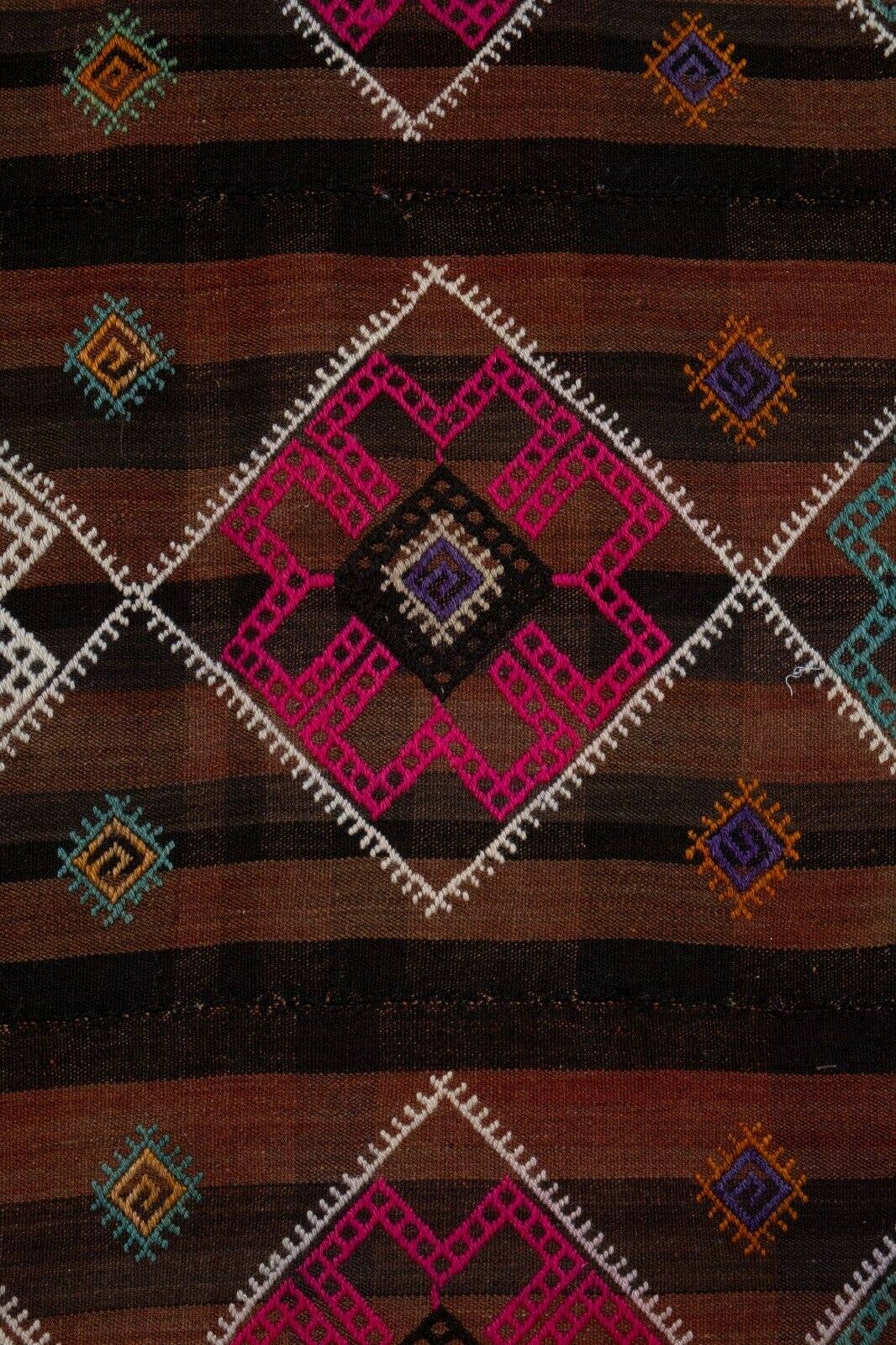 Vintage Turkish Kilim Rug 5'4'' x 10'7''