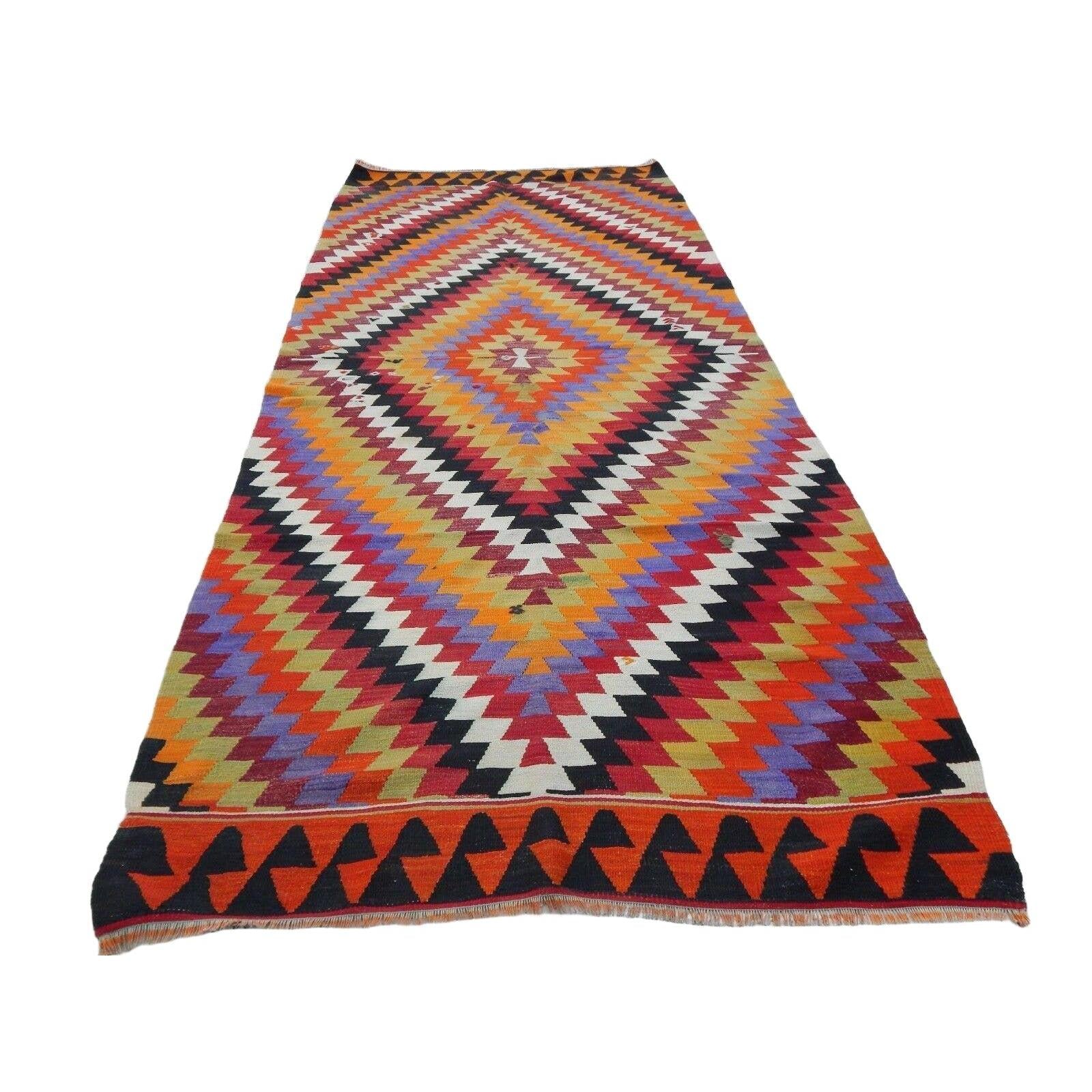 Vintage Turkish Rug 4'2'' x 10'9''