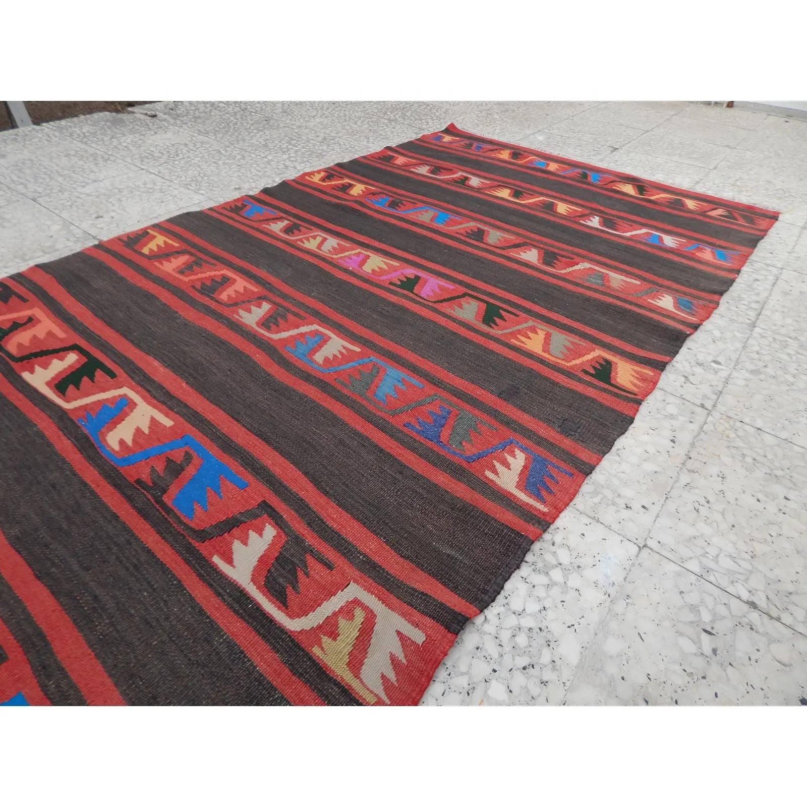 Vintage Turkish Kilim Runner 3'6'' x 9'6''