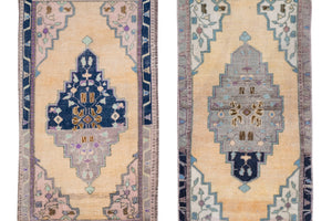 Vintage Turkish Yastik Rugs Set of 2 | 20'' x 39''
