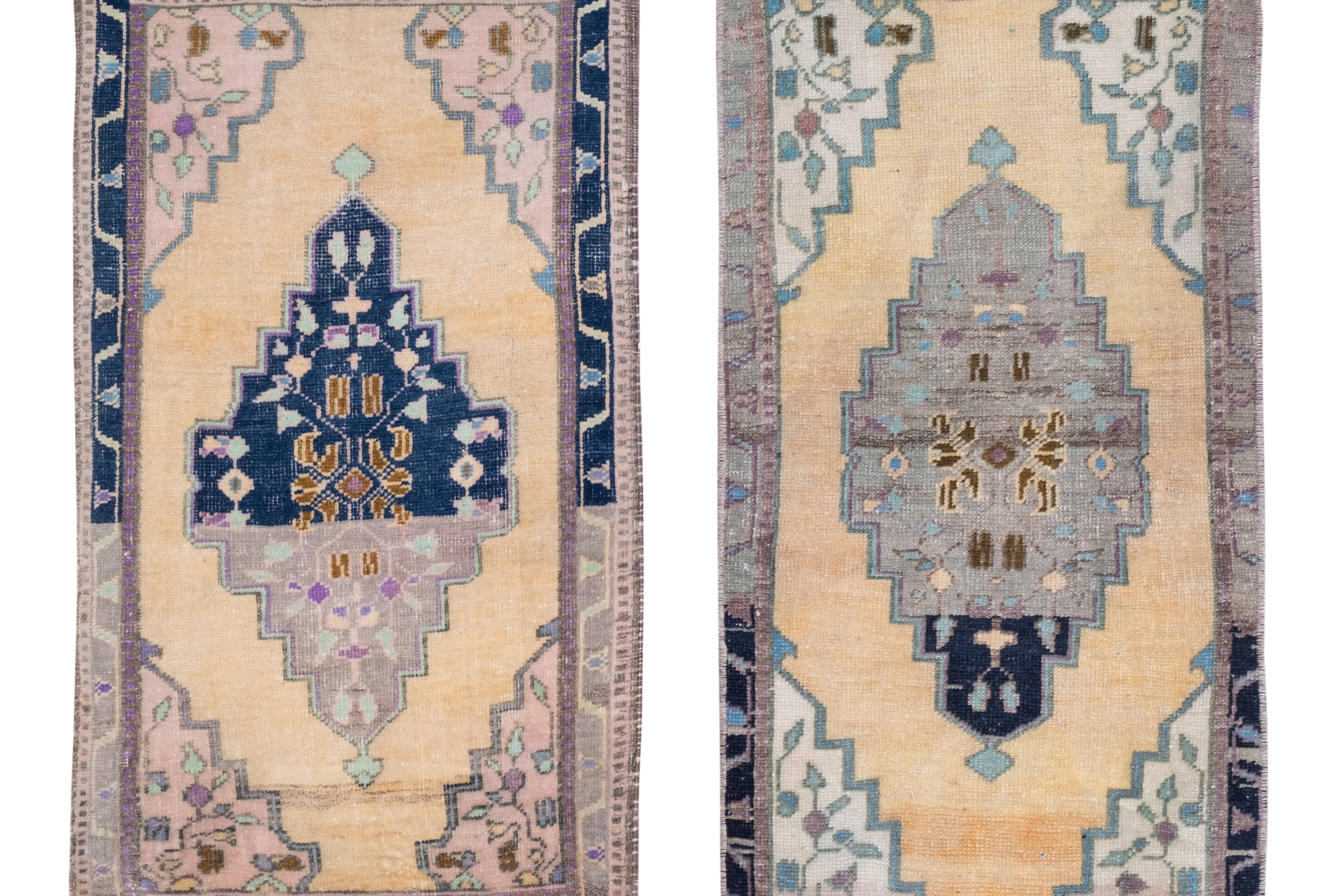 Vintage Turkish Yastik Rugs Set of 2 | 20'' x 39''