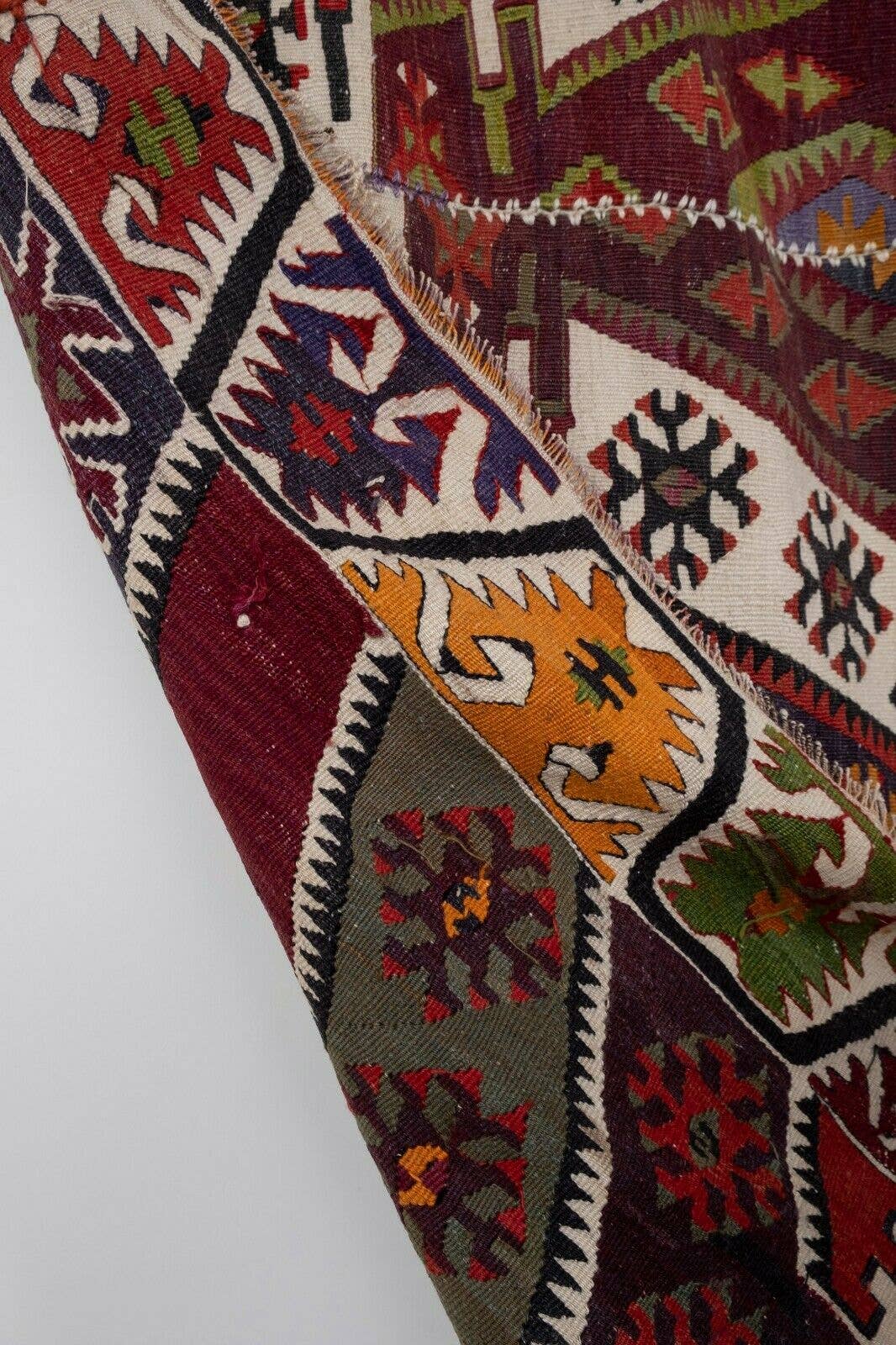 Vintage Turkish Kilim Runner 2'6'' x 12'6''