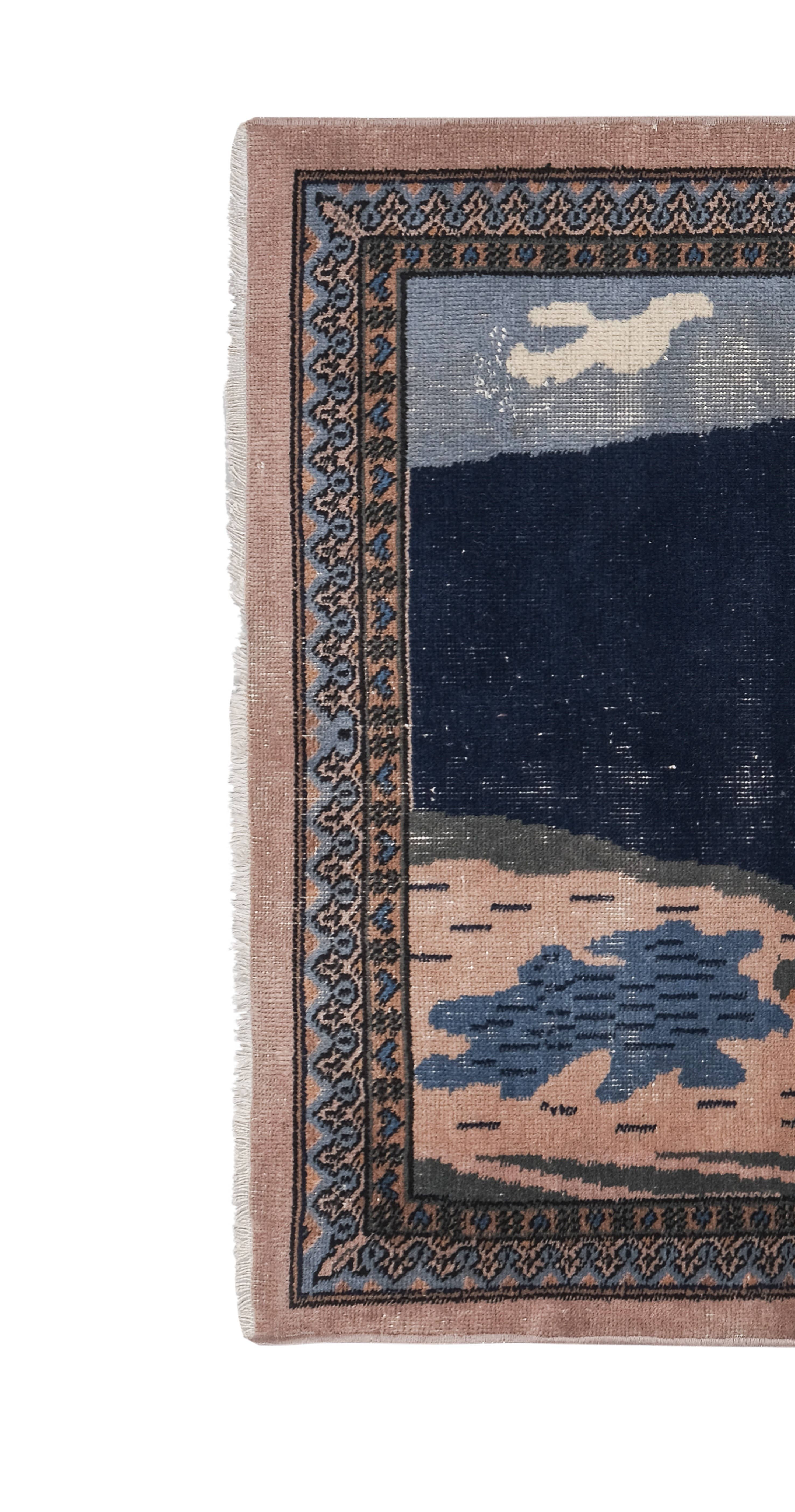 Vintage Turkish Rug 3'3'' x 4'