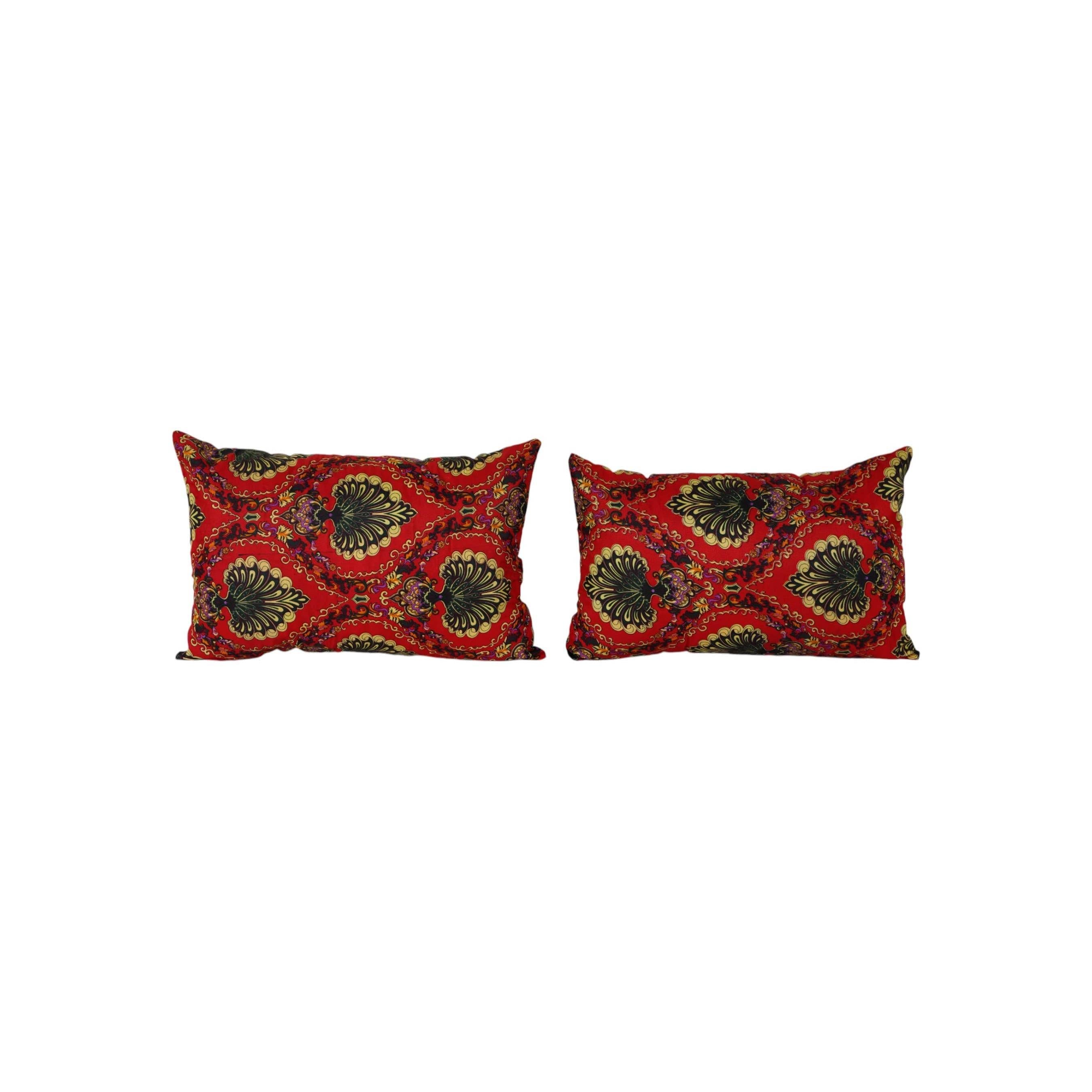 Uzbek Roller Printed Pillow Cover Set of 2 | 14'' x 22''