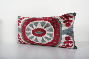 Silk Ikat Velvet Pillow Cover | 13'' x 24''