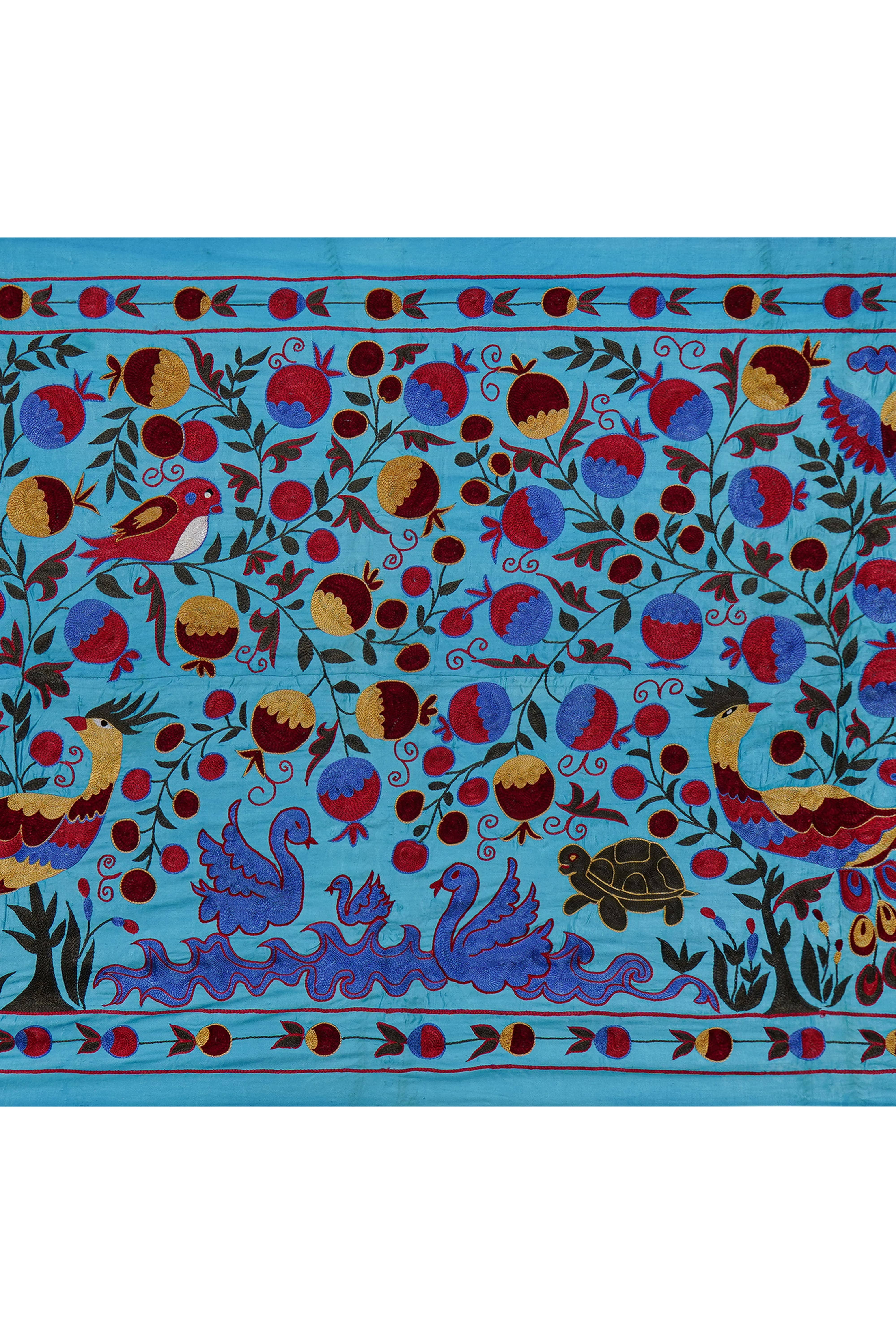 Peacock Suzani Wall Hanging & Bedspread | 3'4'' x 6'